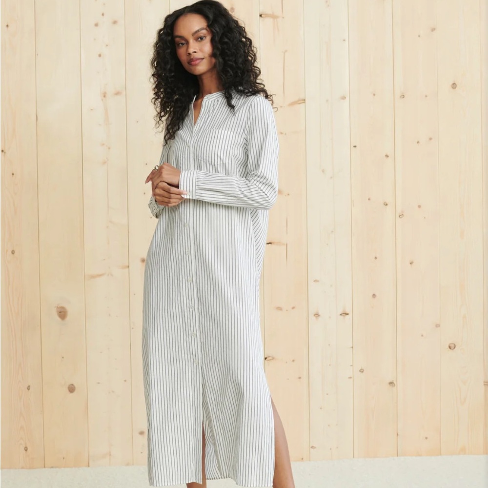 Jenni Kayne Capri Caftan Stripe in Navy Stripe